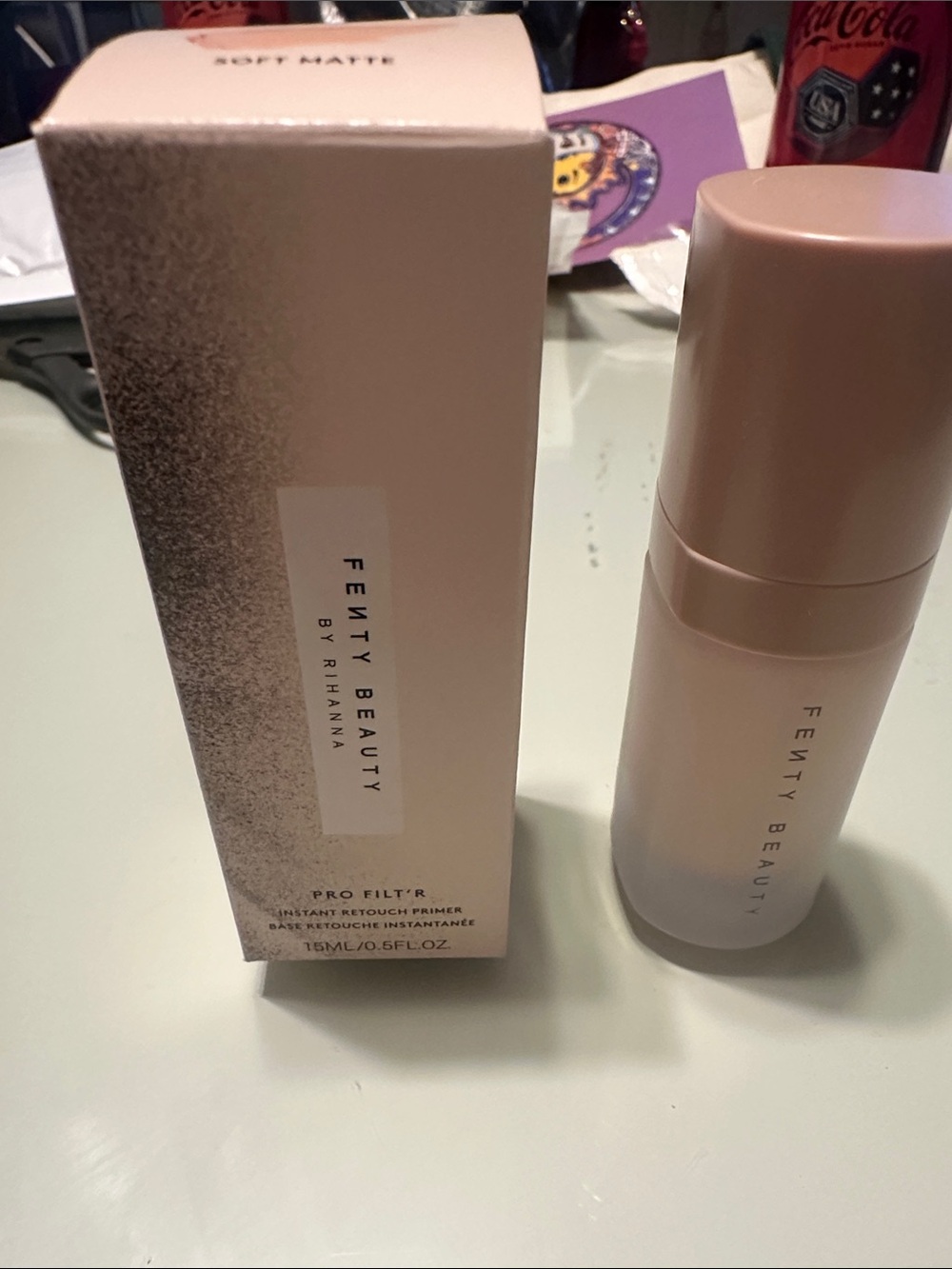 Fenty Beauty Soft Matte Primer - Pale Pink Bottle